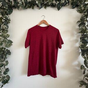 Lululemon Athletic Metal Vent Tech Short Sleeve Shirt Heathered Red Men’s Size M